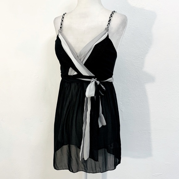 G BY GUESS Sparkly Sheer Baby Doll Top Size XS - Picture 1 of 10